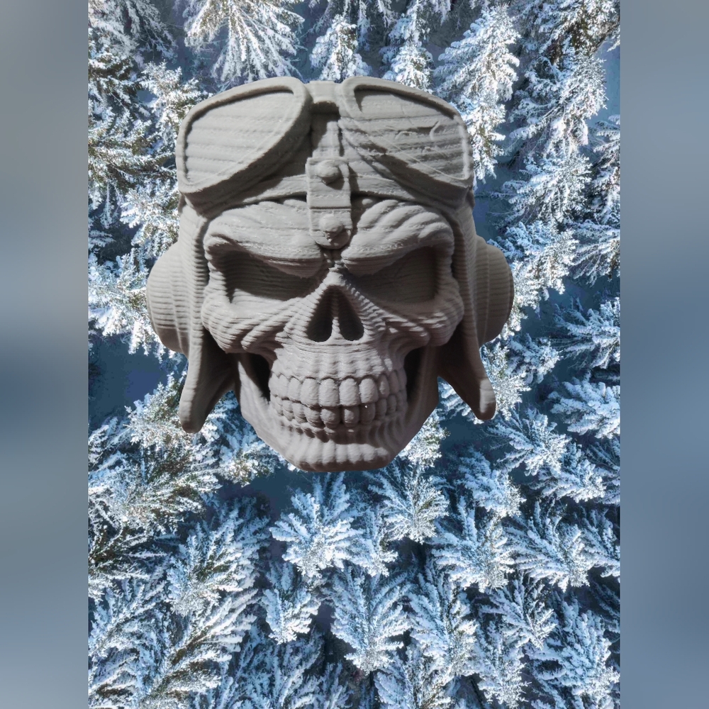 3D Printed Iron Maiden Eddie Pilot Head